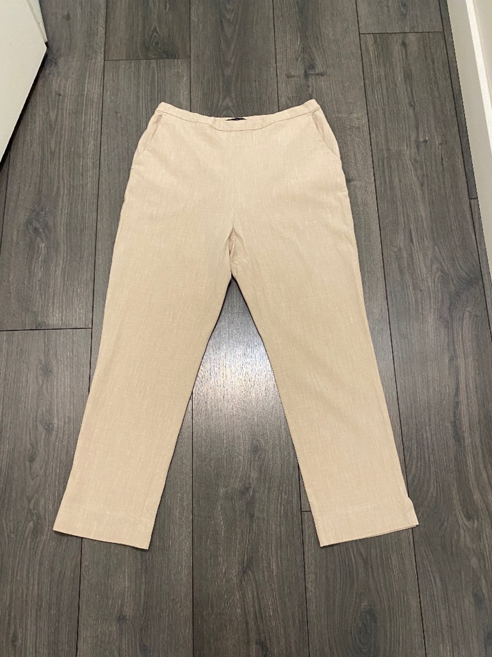 Eileen Fisher Beige Straight Leg Pants Size 8